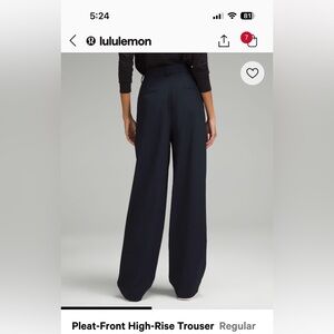 Lululemon Pleat-Front High-Rise Trouser Regular Length